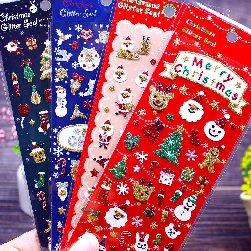 Stiker Glitter Natal