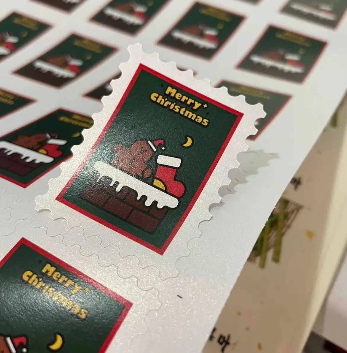 Stiker perangko Natal