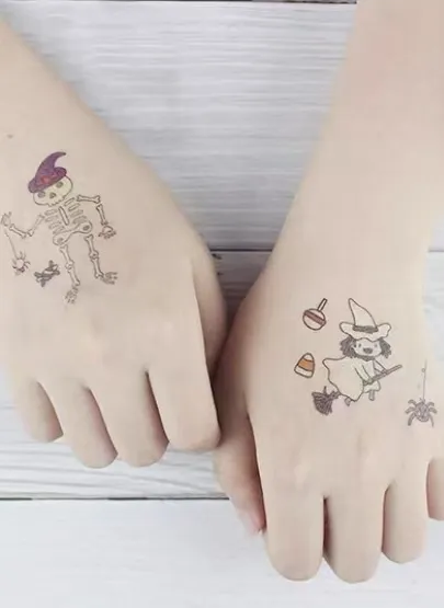 Stiker tato malam halloween