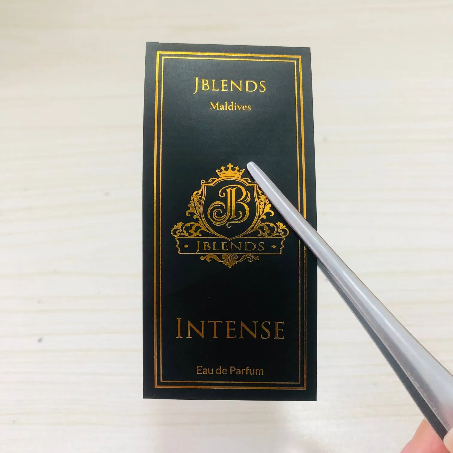 Label parfum berstempel panas